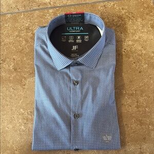 JF J. Ferrar Men’s Dress Shirt ULTRA COMFORT - Stretch Fabric SLIM Long Sleeve